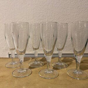 Thick fluted Glass Dessert glasses or Drinkware (set of 6)